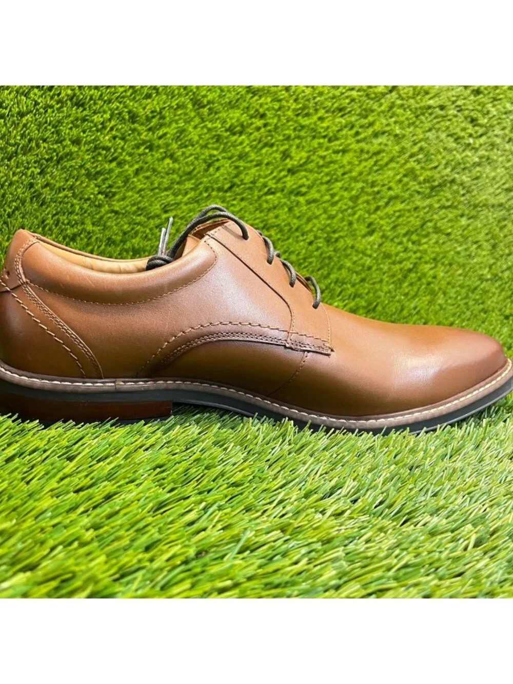 Nunn Bush Centro Flex Mens Size 12 Brown Classic Leather Oxford Dress Shoes